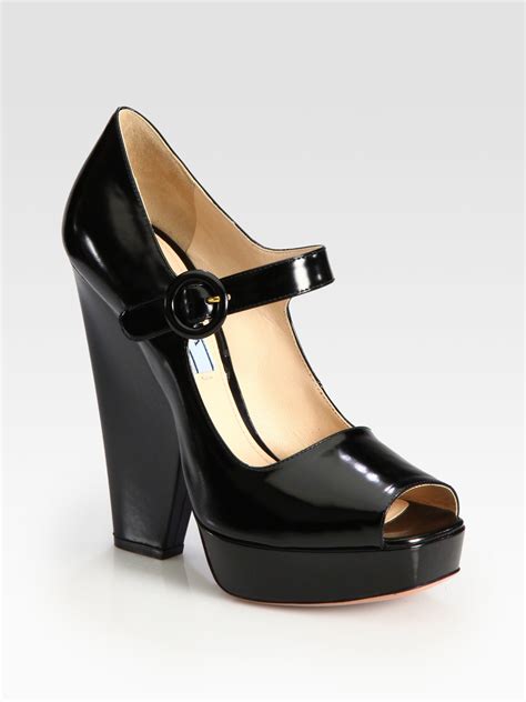 prada patent mary jane|Prada Heels .